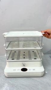 st-home 📢 พร้อมส่งมาก!! เครื่องนึ่งไฟฟ้า 3 ชั้นทําอาหารแบบบูรณาการ เครื่องนึ่งไฟฟ้าอเนกประสงค์  หม้อนึ่งไฟฟ้า 32L เก็บอาหาร  ป้องกันเชื้อโรค กันแมลง ถนอมอาหาร LK