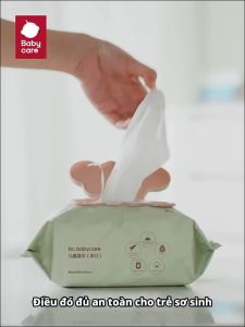 80pcs Khăn ướt trẻ sơ sinh hữu cơ (không phải khăn ướt cồn) bọc lớn khăn ướt trẻ sơ sinh Khăn Giấy Ướt không hương 80 tờ cho bé