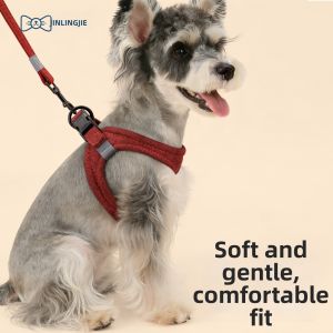 JINLINGJIE | Anti-Escape Chest Harness Dog Leash for Small and Medium Dogs