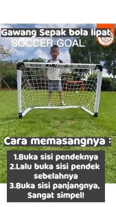 Gawang sepak bola anak-anak lipat portabel indoor & outdoor sederhana jaring pelatihan kanak-kanak goal