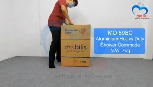 Mobilis Aluminium Heavy Duty Shower Commode Chair MO-898C Kerusi Komod / Tandas