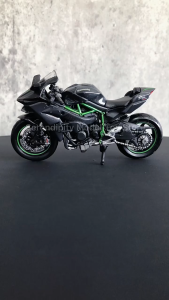 Ninja H2r Kawasaki  Koleksi Anak Alloy Motor Miniatur Motor Balap Berkualitas Hadiah Kado Koleksi 1:18