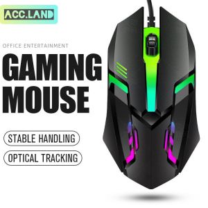 Promo Mouse Cable  Colorful LED | Mouse Laptop PC komputer Gaming Modern