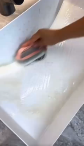 Spons Sabut Gagang Sikat Pembersih Panci Wajan Piring Sabut Gagang Sikat Lantai Serbaguna