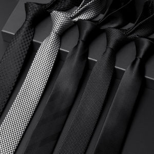 Romguest | Narrow Black Business Tie 5cm