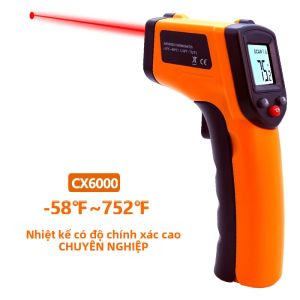 Nhiệt Kế Hồng Ngoại Kỹ Thuật Số CX6000 -50~400 ℃   Máy Đo Nhiệt Độ Hồng Ngoại Không Tiếp Xúc Máy Đo Nhiệt Độ Cầm Tay Dùng Trong Công Nghiệp