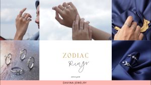 DAVINA Ladies Zodiac Ring Sterling Silver 925 - Cincin Wanita Perak S925 Zodiak Bintang