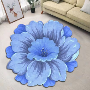 Karpet Lantai Bulat Anti Slip Ukuran 1 Meter Motif Terbaru / Karpet Bulat Diameter 100cm Modern