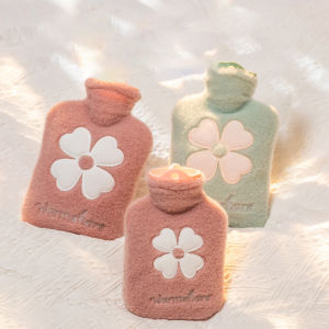 1000ml Large Warmer Hot Water Bag Water-filled Winter PVC Thickened Portable Warm Student Hands Warmer Plush Mini Warm Water Bag