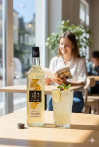 1883 MAISON Routin Yuzu Lemon Syrup 1L - Premium French Citrus Syrup for Coffee Milk Tea & Cocktails