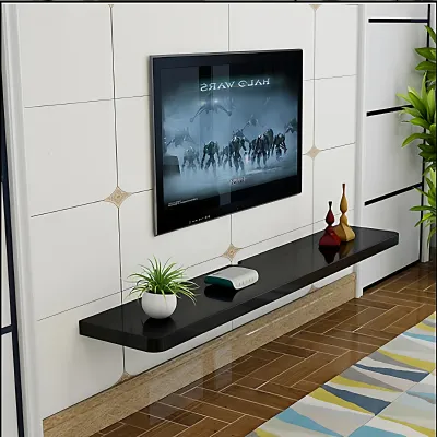 Piano Paint Finish TV Wall Shelf