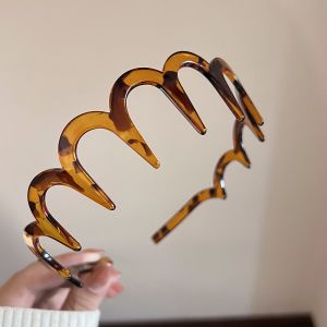 Womens Wave Hairband with Teeth for Washing Face Outdoors Versatile Fashionable Korean Style Fresh out New Model Hair Clip