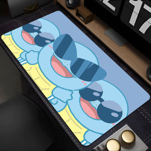 Bandai | Large Anime Mouse Pad Pokemon Squirtle 90x40cm Carpet Laptop XXL Gamer Keyboard Mat Mousepad Edge White Tassel Rubber Table Mat
