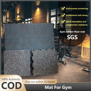 Gym Outdoor Waterproof Rubber Mat Protective Thickened Fitness Equipment Shock Absorbing Home Gym Exercise FloorInterlocking High Density Gym Outdoor Waterproof Rubber Mat