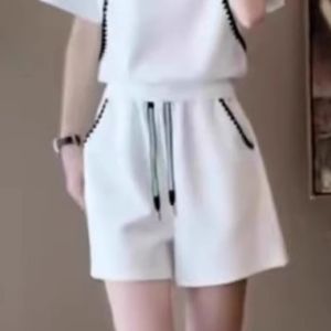 Bộ Đồ Thể Thao Thường Ngày Mùa Hè Thời Trang Giảm Béo Phong Cách Đường Phố Cho Nữ Hai Mảnh Áo Hở Vai Tay Ngắn Quần Ngắn