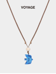 ZHENGZHAO | Aquamarine Color Small Bird Pendant Long Necklace