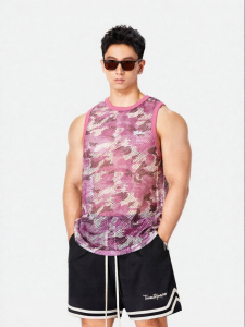 TOMATOPAPA | Casual Camo Mesh Summer Sleeveless T-shirt