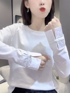 Chinese Style Embroidered Long Sleeve T-Shirt for Women