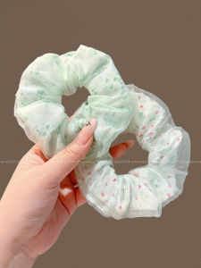 PINK EMPRESS | Elastic Eco-friendly Mint Green Polka Dot Net Hair Band