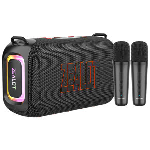 Zealot | zealot-S85 Karaoke Portable Bluetooth 5.3 Speaker System with 1-2 Wireless Microphones Home Family festival Gift birthday