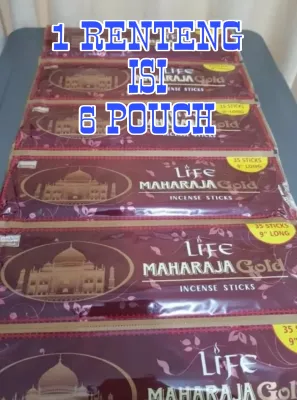 Dupa Hio Maharaja Terlaris Per Renteng Isi 6 Pouch & 1 Pouch Isi 35 stick By Darshan India Aromaterapi Wewangian Ruangan