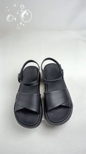 Porto lady Sandal Platform Slipon Selop Tali Belakang Karet Wanita Kasual KAS