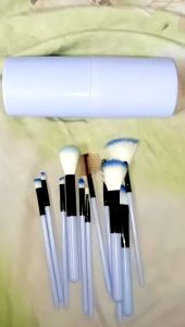 Kuas Make Up 1 Set 12in1 Alat Makeup Lengkap Brush Blush On Alis Spons Peraut Pensil Aplikator Kosmetik Wajah