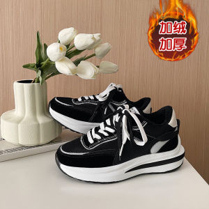 Casual Mens Running Shoes 2025 Dad Sneakers Versatile Thick Bottom Heightening Couples Sneakers Shock Absorption Rubber Sole