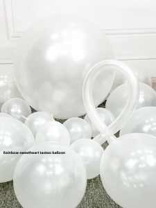 Thickened Pearl White Balloons Decorative Festival Celebration round Tail Balloons in Various Sizes from 5 to 18 Inches