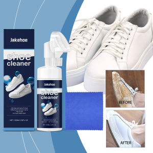 White Shoes Stain Polish Cleaner Gel Sneaker Whiten No Water Clean Dirt Remover Set with Brush Whitening Cleaning Spray