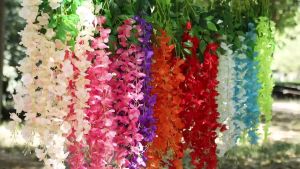 12 pcs Bunga Wisteria Palsu Buatan Tali Gantung Dekorasi Pesta Pernikahan Rumah12 pcs Bunga Wisteria Palsu Buatan Tali Gantung Dekorasi Pesta Pernikahan Rumah