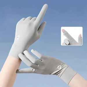 Summer Sunscreen Gloves Touchscreen Breathable Non Slip Hand Covers Women Thin Sun Protection Gloves for Driving Outdoor Travel