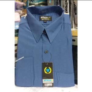 WENDYAT KEMEJA PRIA FORMAL WARNA BLUE DENIM / KEMEJA POLOS LENGAN PANJANG