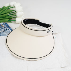 UPF50+ Summer Large Brim Empty Top Sun Hat Womens UV Cycling Sunshade Hat Face Covering Casual Polyester Fiber Spring Summer Autumn