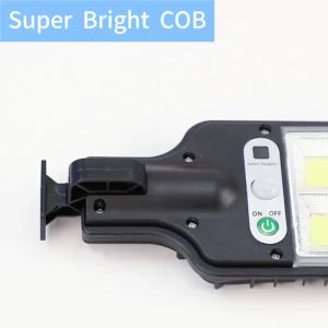 ESMARTER | Đèn Đường Năng Lượng Mặt Trời Cảm Biến 108 COB Chống Nước An Ninh Ngoài Trời Với 3 Chế Độ Điều Khiển Từ Xa Cho Sân Vườn Hiên Nhà Lối Đi