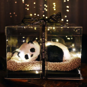 Adorable Pet Cat Doll That Can Meow Realistic Sleeping Cat Decoration Toy for Girls Valentines Day Birthday Gift