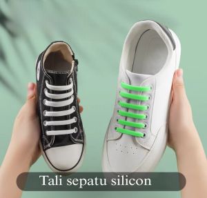 Tali sepatu silicon karet tali sepatu anak dewasa karet elastis