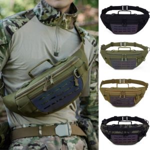Nylon Fishing Lure Bag Chest Bags Men Outdoor Sports Camo Tactical Waist Pack Zipper Travel Cycling Daily Commute Shoulder Bags