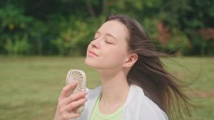 Jisulife Handheld Fan Ultra Thin Mini Fan Small Portable Fan USB Rechargeable Personal Lash Fan with 3 Speeds for Office Outdoor Travel Camping Picnic Indoor