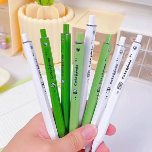 AI-A104 Gel Pen Pena Cetek Bentuk Persegi Panda Lucu / Pulpen Gel Mekanik 0.5MM Motif Panda