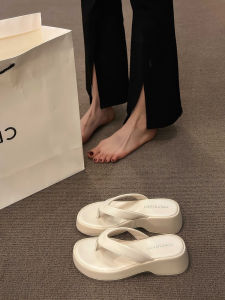 Dép Xỏ Ngón Đế Dày Thời Trang Mùa Hè Cho Nữ Đi Biển Đế EVA Đế Ngoài PU Dép Xỏ Ngón Đế Xuồng Đế Cao Su Thường Ngày