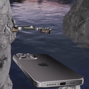 [Jlk] Ốp điện thoại cho Iphone kim loại Titan hình chữ Z 16 15 14 13 Pro vỏ nam châm Hợp kim nhôm không vành tối đa 360 ° cản xoay