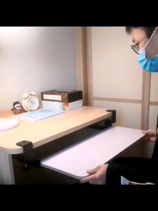 SANCY Keyboard Sliding Tray Under Table Bracket Adjustable Height Pull Out Keyboard No Drilling Punch-Free Desktop Drawer Mouse Storage Rack Laci Gelangsar Papan Kekunci-Fulfilled by SANCY