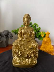 Tượng Phật A Di Đà (Ngồi Toà Sen) Decor phòng thờ tự nhỏ trang trí nhà ô tô