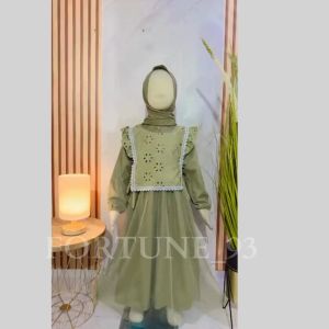 Gamis Import Anak Perempuan Mix Tile Brukat Mix Rompi Lepas Usia 3 - 12 Tahun Gamis Muslim Rempel Anak Kekinian Korean Style Dress Kondangan Model Terbaru Gamis Lebaran 2025 Gamis Anak Terbaru Viral Gamis Anak 3in1 - COD