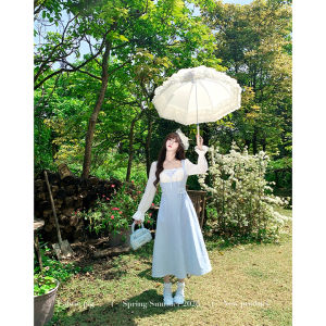 Sweet Style Blue Lace Princess Spring Dress