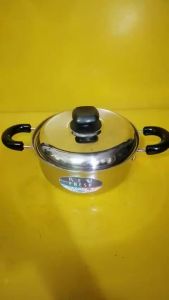 Nồi inox nội địa Nhật size 20cm cao 9cm (mã 650) Dùng được bếp từ_Hàng nội địa Nhật đã qua sử dụng