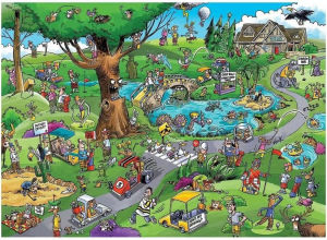 500/1000/1200/2000PCS Pieces Outdoor Play Cartoon Jigsaw Puzzles for Adults Home Decor Challenging Family Fun Educational Toys