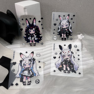 3D Rabbit Design Jelly Stickers Nail Art Decoration Adhesive Paper Handmade Journaling 4 Pieces Set Beauty Nail Products