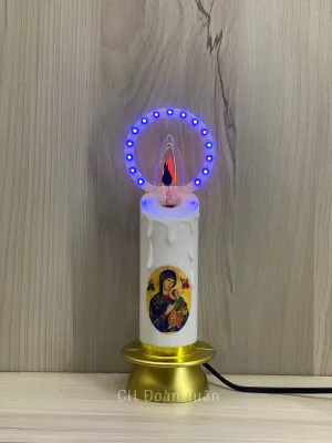 Đèn thờ Công Giáo Vòng hào quang led - Đèn nến sử dụng bóng lửa-giá bán/1 cái